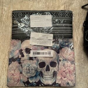 Floral Skull Crossbody Bag